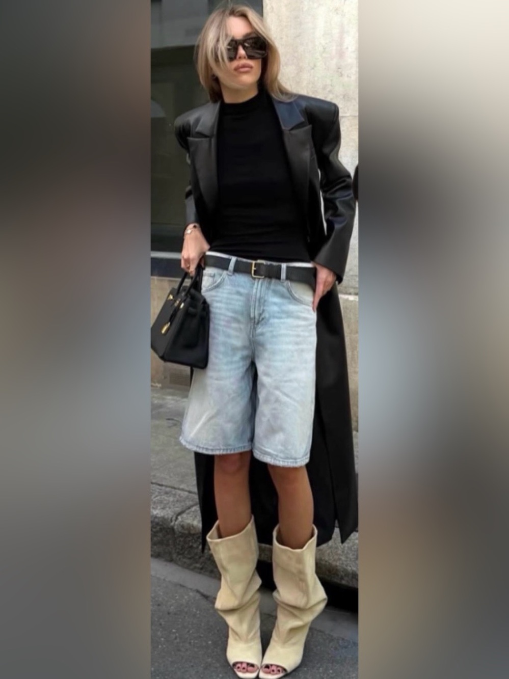 Like New Suede open toe knee boots